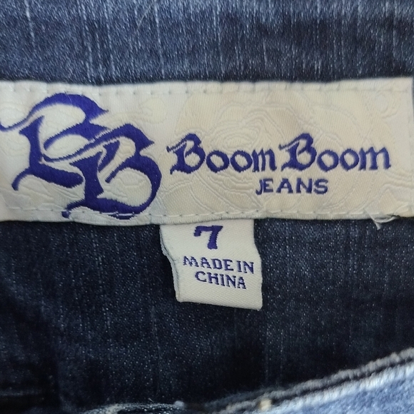 Boom Boom Jeans Blue High Waist Shorts - Picture 2 of 3